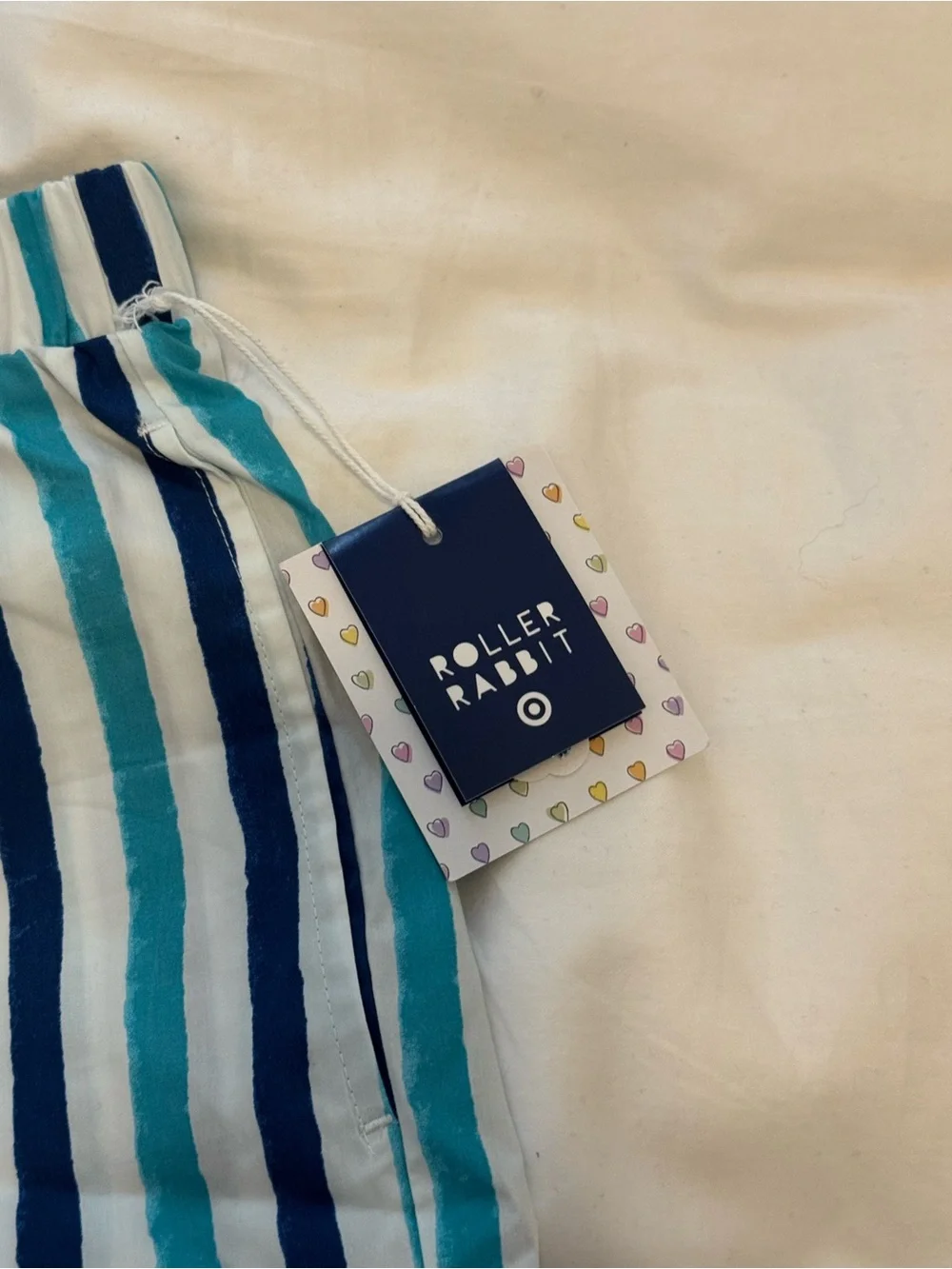 Roller Rabbit x Target Teal & Navy Striped Women's Shorts